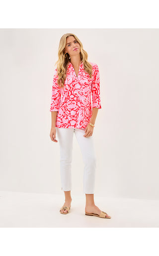 UPF 50+ Mandi ChillyLilly Top - Cane Coral Crab Collab