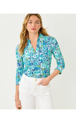 UPF 50+ Mandi 3/4 Sleeve Top - Mint Condition Harlillyquin