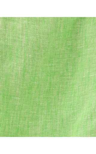 Kavalla Sleeveless Ruffle Top - Crocodile Green X Resort White