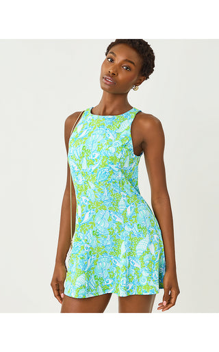 UPF 50+ Luxletic Westley Active Dress - Day Dream Blue Throw Me A Line