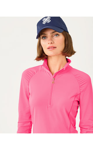UPF 50+ Luxletic Justine Half Zip Jacket - Cherry Blossom Pink