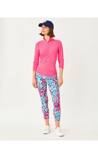 UPF 50+ Luxletic Justine Half Zip Jacket - Cherry Blossom Pink