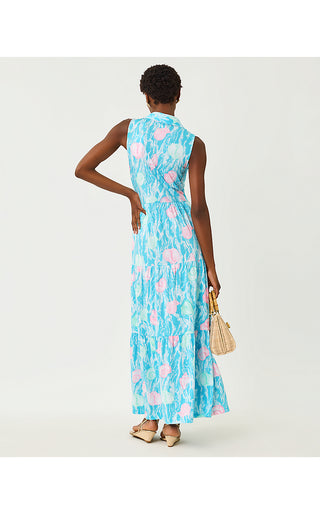 Riegan Maxi Dress - Capri Blue Shelden