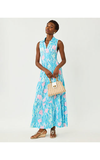 Riegan Maxi Dress - Capri Blue Shelden