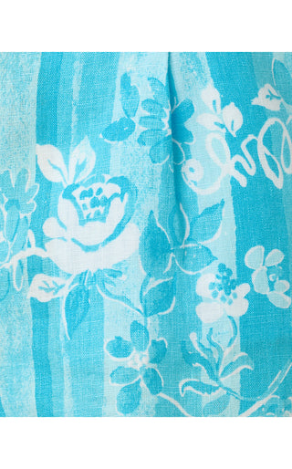 Captina Linen Short - Capri Blue Roseys Petals