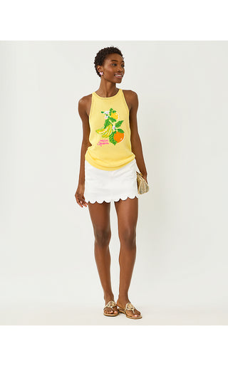 Emra Sweater Tank - Finch Yellow Zesty Jacquard