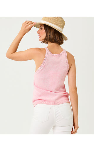 Emra Sweater Tank - Heathered Pink Muse Shell Jacquard