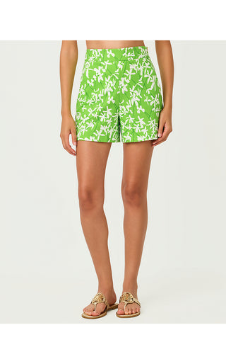 Sarissa Stretch Short - Crocodile Green Liza