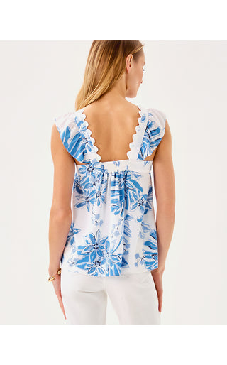 Gyah Sleeveless Top - Resort White Jet Set Jungle