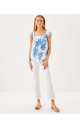 Gyah Sleeveless Top - Resort White Jet Set Jungle