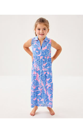 Girls Mini Riegan Maxi Dress - Conch Shell Pink Up Scale
