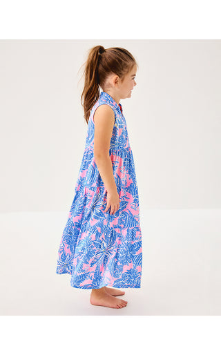 Girls Mini Riegan Maxi Dress - Conch Shell Pink Up Scale