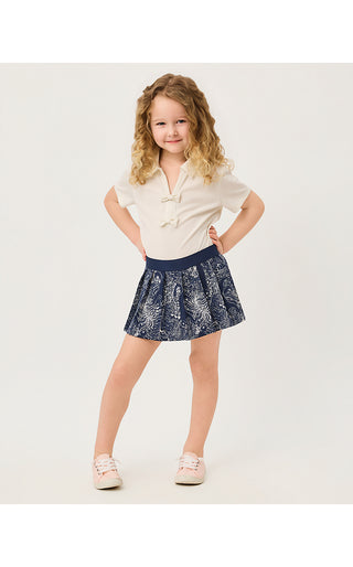 Girls Sylvana Skort - Low Tide Navy Lil Palm Prowl