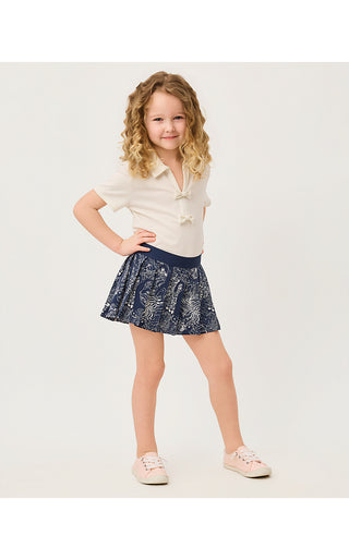 Girls Sylvana Skort - Low Tide Navy Lil Palm Prowl