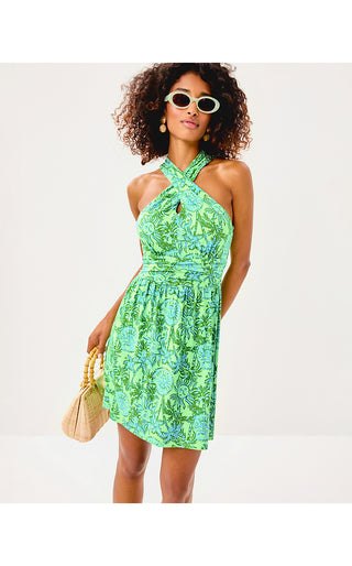 Montecito Skirted Romper - Cool Mint Catchin Rays