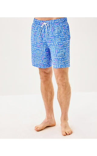 Men's Stuff Del Lago Swim Trim - Sunwashed Blue Seacrets