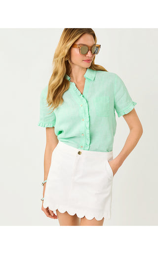 Carden Ruffle Top - Mint Condition X Resort White