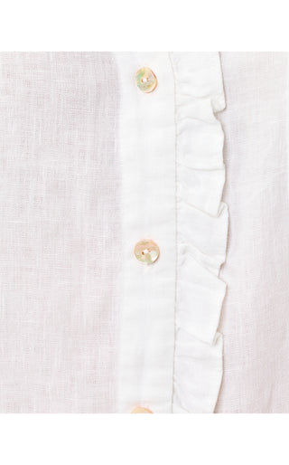 Carden Ruffle Top - Resort White