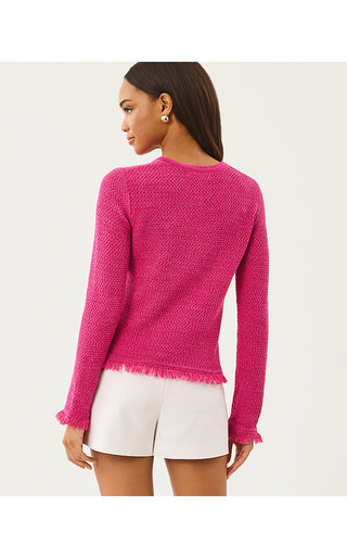 Kelso Cardigan - Pink Aster Marl