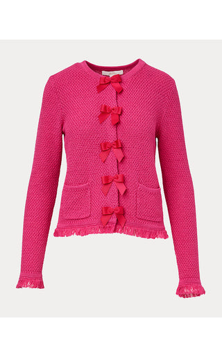 Kelso Cardigan - Pink Aster Marl