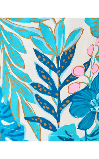 Abrianna Pajama Woven Boxer - Breezy Aqua Best Fronds Forever