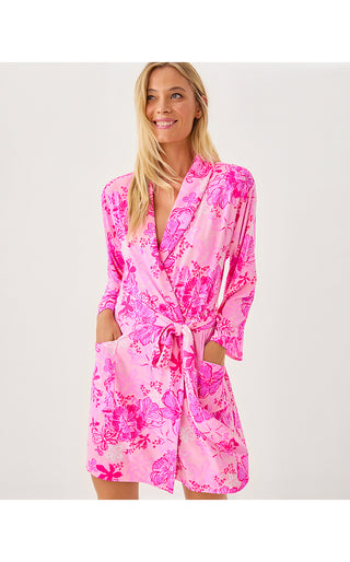 Issie Pajama Knit Robe - Parigi Pink Supporting Squad