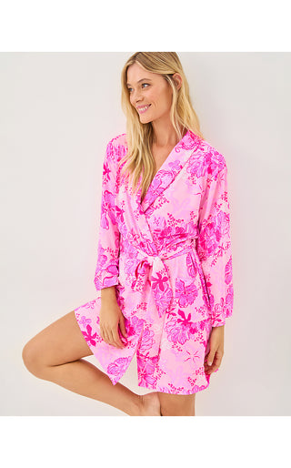 Issie Pajama Knit Robe - Parigi Pink Supporting Squad