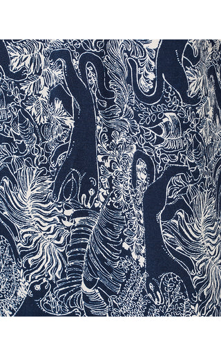 Delsie Dress - Low Tide Navy Lil Palm Prowl