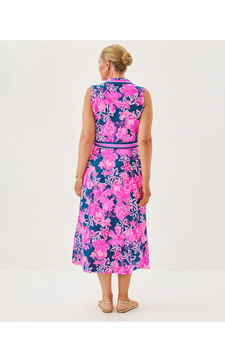 Ryland Midi Dress - Starlight Navy Once And Floral Engineered