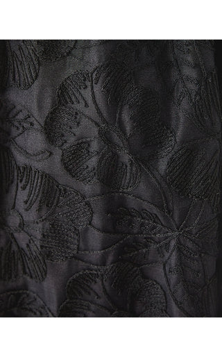 Lynsi Midi Dress - Noir Sunset Bloom Embroidered Organza