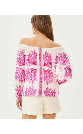 Kalinda Off The Shoulder Top - Pink Bliss Shady Babe Engineered