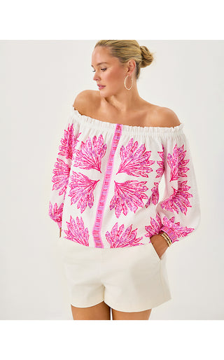Kalinda Off The Shoulder Top - Pink Bliss Shady Babe Engineered