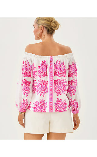 Kalinda Off The Shoulder Top - Pink Bliss Shady Babe Engineered