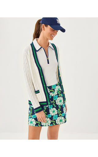 UPF 50+ Luxletic Frida Half Zip Sleeveless Top - Coconut