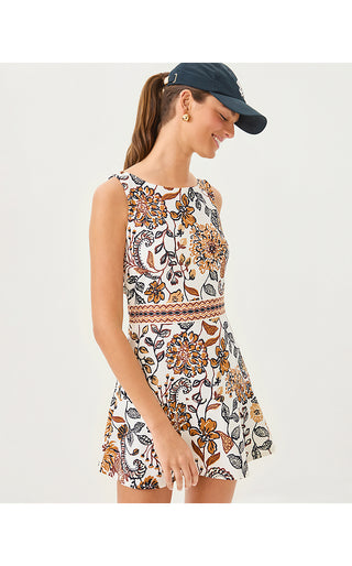 UPF 50+ Luxletic Fresh Squeeze Active Dress - Coconut Take Meowt Engineered