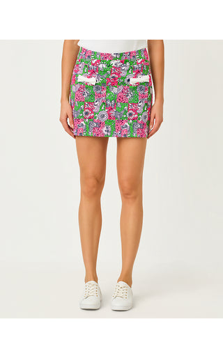 UPF 50+ Luxletic Monica 15" Skort - Cherry Blossom Pink Lil Chicken Check