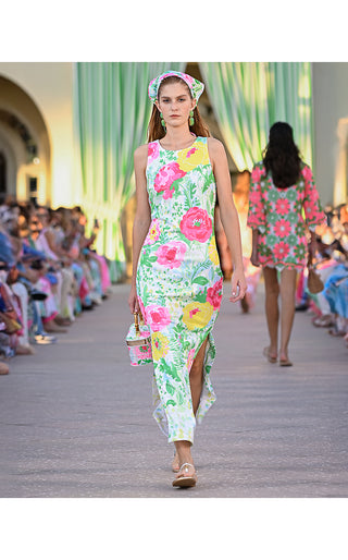 Melodie Maxi Dress - Multi Poppy Party Engineered Knit