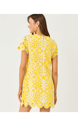 Cortney Crochet Shift - Mimosa Yellow Full Bloom