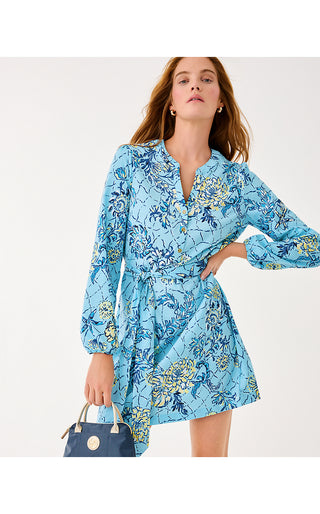 UPF 50+ Ensley Dress - Bellevue Blue Breakers Beach