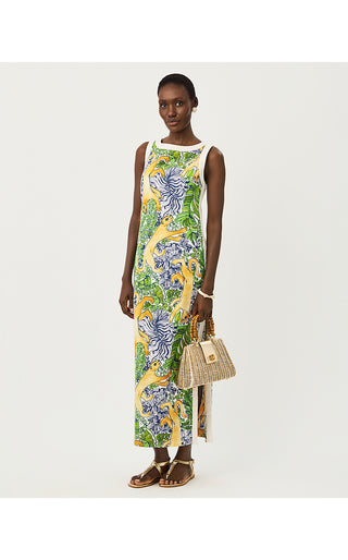 Eleanora Maxi Shift Romper - Multi Palm Prowl Engineered