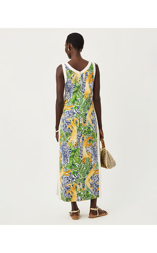 Eleanora Maxi Shift Romper - Multi Palm Prowl Engineered