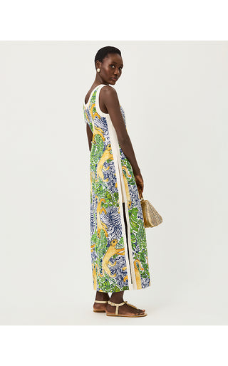 Eleanora Maxi Shift Romper - Multi Palm Prowl Engineered