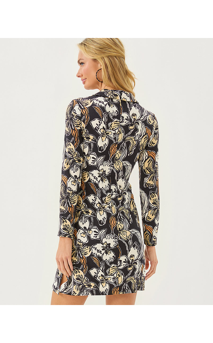 Lilly Pulitzer Alalynn Long Sleeve Romper - Onyx Irisistable Lilly Pulitzer Alalynn Long Sleeve Romper - Onyx Irisistable