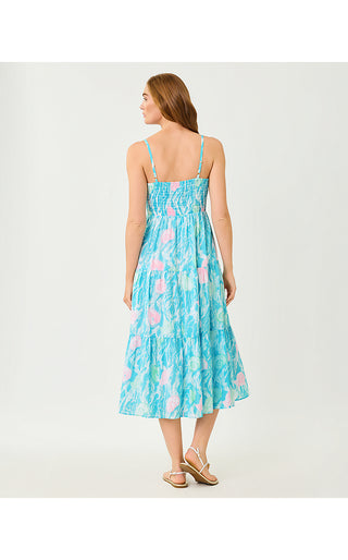 Zanna Midi Dress - Capri Blue Shelden