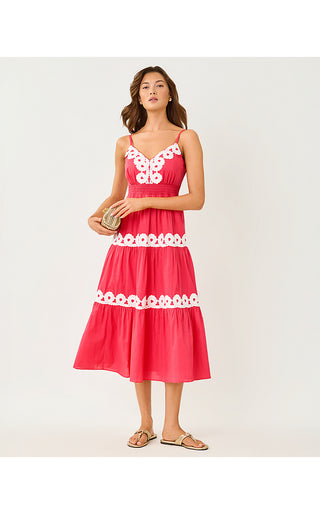 Zanna Midi Dress - Paradise Punch