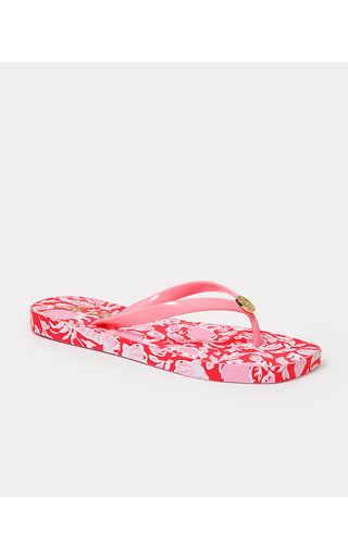 Sandsational Square Toe Flip Flop - Cane Coral Crab Collab Shoe