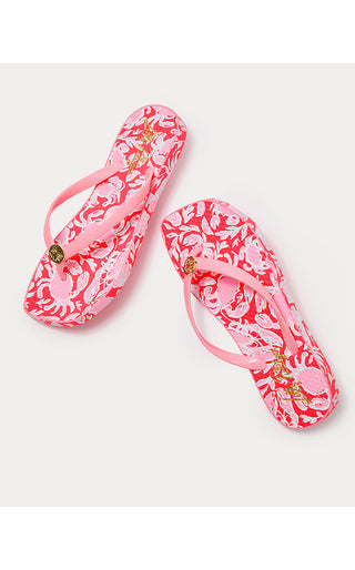 Sandsational Square Toe Flip Flop - Cane Coral Crab Collab Shoe