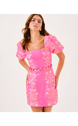 Cohen Skirted Romper - Sunkissed Pink Breezy Palm Engineered Romper