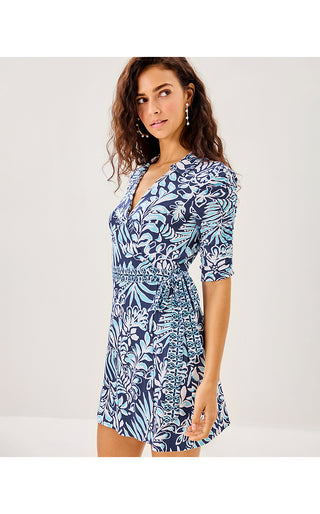 Ibby Skirted Romper - Sapphire Pool Summer Shorelines Engineered