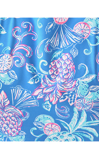 UPF 50+ Luxletic Candia Active Bra Tank - Sunwashed Blue Citrus Crush